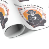 Bleib ruhig und nippe an deinem Kaffee Design Geschenkpapier (Rolleneckpunkt)