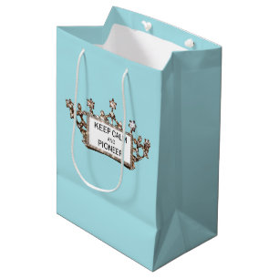 "Bleib ruhig und Pionier" Mittlere Geschenktasche Geschenktüte