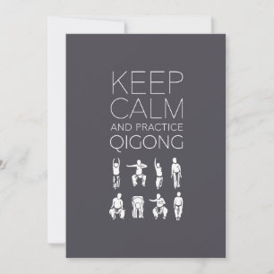 Bleib ruhig und praktiziere Qigong Karte