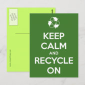 Bleib ruhig und recycel weiter Postkarte (Vorne/Hinten)