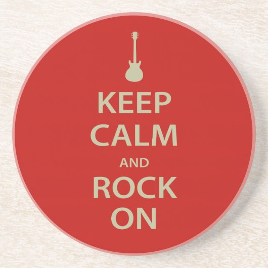 Bleib ruhig und rock weiter! untersetzer (Vorne)