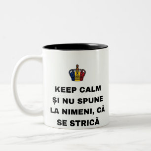 BLEIB RUHIG UND SAG ES NIEMANDEM, SONST KLAPPT ES ZWEIFARBIGE TASSE