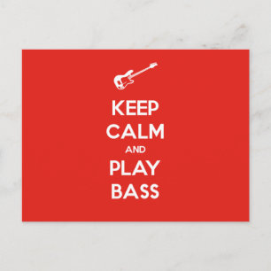 Bleib ruhig und spiel Bass Postkarte