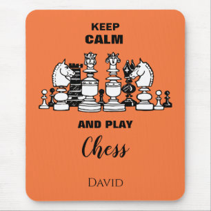 Bleib ruhig und spiel Schach Mauspad-Geschenk Männ Mousepad