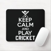 Bleib ruhig und spiele Cricket 2  Mousepad (Mit Mouse)