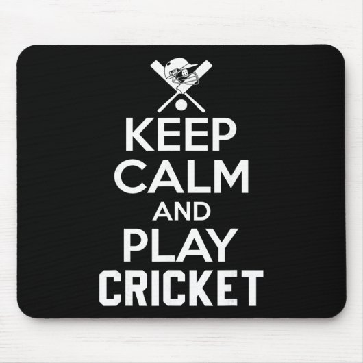 Bleib ruhig und spiele Cricket 2  Mousepad (Vorne)