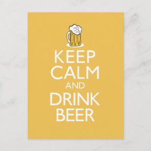 Bleib ruhig und trinke Bier Postkarte