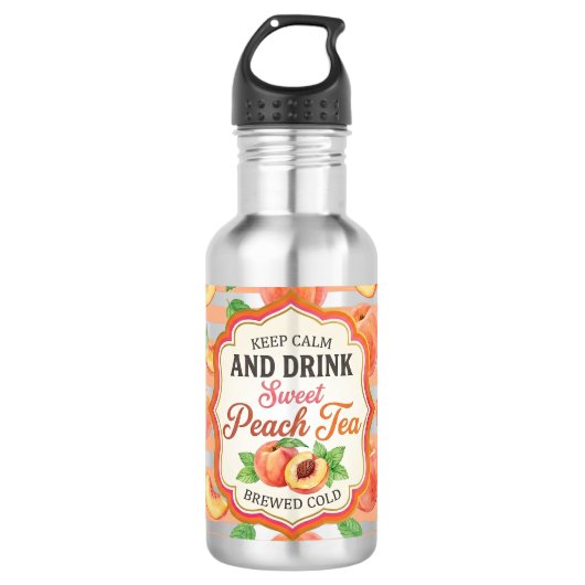 Bleib ruhig und trinke edelstahlflasche (Vorderseite)