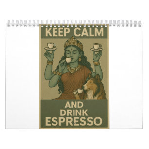 Bleib ruhig und trinke Espresso Kalender
