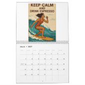 Bleib ruhig und trinke Espresso Kalender (Mär 2027)