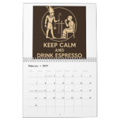 Bleib ruhig und trinke Espresso Kalender (Feb 2027)