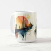 Bleib ruhig und trinke Kaffee Tasse (Vorderseite Links)