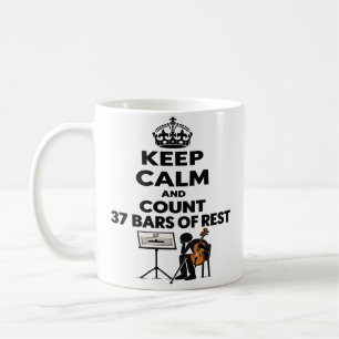 Bleib ruhig und zähle 37 Takte Pause Tasse