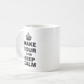 Bleib ruhig Vorlage Kaffeetasse (Vorderseite Links)