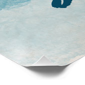Bleib Salzig - Abstrakter Ozean-Planer Küsten-Desi Poster (Ecke)