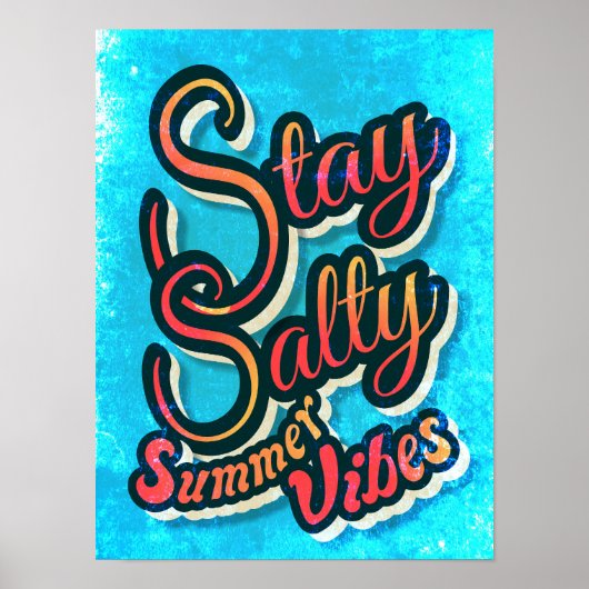 Bleib salzig, Sommer Stimmung Poster (Vorne)