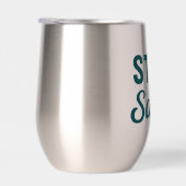 Bleib Salzig | Teal Coastal Surf Leben Ozean Grafi (Rechts)