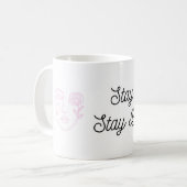 Bleib sanft, bleib blühend Ästhetischer Blumen-Mug Kaffeetasse (Vorderseite Links)