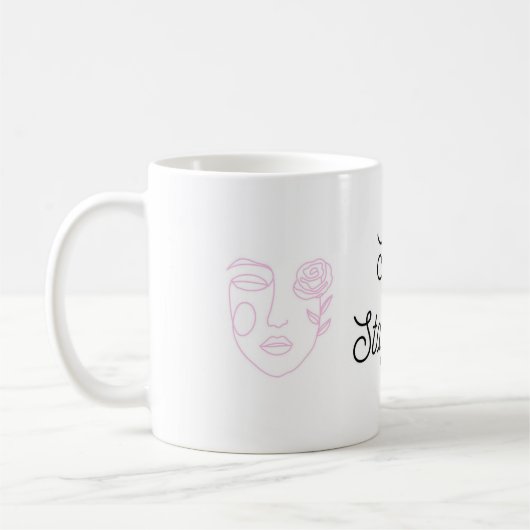 Bleib sanft, bleib blühend Ästhetischer Blumen-Mug Kaffeetasse (Links)