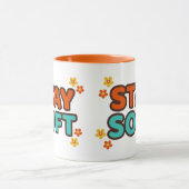 Bleib sanft - Blumige Tasse (Zentrum)