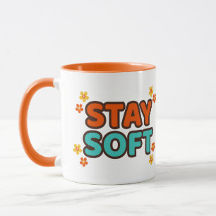 Bleib sanft - Blumige Tasse