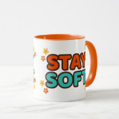 Bleib sanft - Blumige Tasse (VorderseiteRechts)