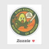 Bleib scharf, bleib stark, Samurai Kiwi Aufkleber (Blatt)