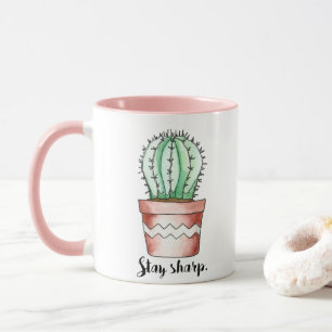 Bleib scharf Kaktus Tasse