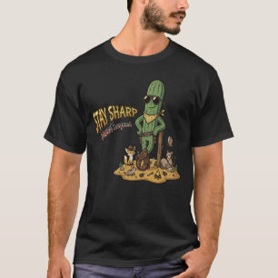 Bleib Scharf Wüstenlegende Cowboy Kaktus Illustrat T-Shirt