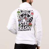BLEIB SCHMUTZIGER WASCHBÄR-SHIRT – Lustiger Müll-P Hoodie (Rückseite)