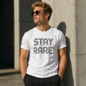Bleib Selten Modern Line Typografie T-Shirt