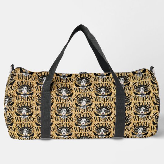 Bleib seltsam duffle bag (Vorderseite)
