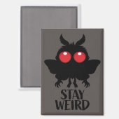 Bleib seltsam, gruselig, süß Mothman Kryptid Magnet (Vorderseite/Rückseite)
