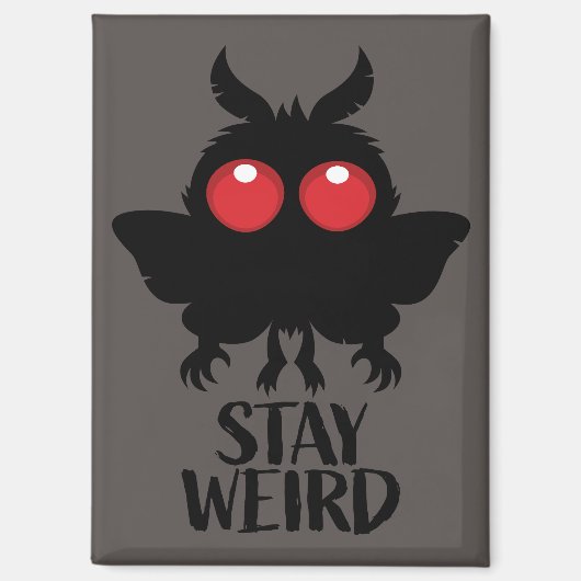 Bleib seltsam, gruselig, süß Mothman Kryptid Magnet (Vorderseite)
