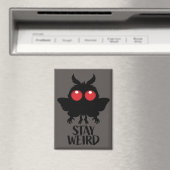 Bleib seltsam, gruselig, süß Mothman Kryptid Magnet (In Situ (Geschirrspüler))