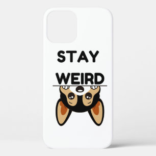 Bleib seltsam lustiger Boston Terrier Cartoon Hund Case-Mate iPhone Hülle