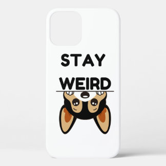 Bleib seltsam lustiger Boston Terrier Cartoon Hund Case-Mate iPhone Hülle