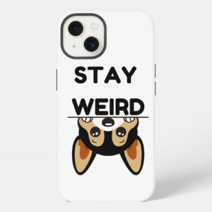 Bleib seltsam lustiger Boston Terrier Cartoon Hund iPhone 13 Hülle
