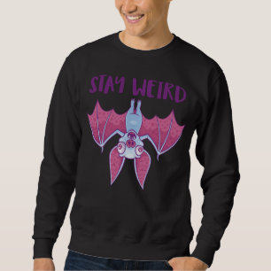 Bleib seltsam skurriler Albino-Vampir-Fledermaus-C Sweatshirt