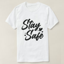 Bleib sicher Minimalistische Motivations-Typografi