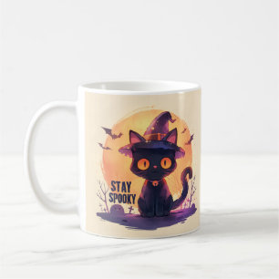 Bleib Spooky – Kürbismondkatze Kaffeetasse