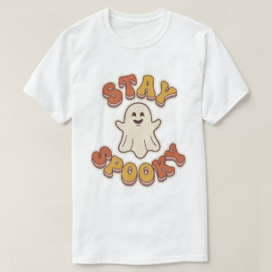 Bleib spooky Süßes Retro-Geister-Halloween-Design T-Shirt