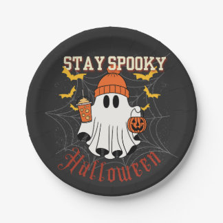 Bleib Spuky Geist Halloween Pappteller