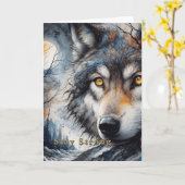 Bleib Stark Christliche Wolf-Karte | Editierbar Karte (Gelbe Blume)