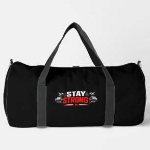 Bleib Stark Fitness Motivation Gym Workout Design Duffle Bag