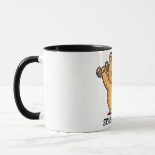 Bleib Stark Glückskatze Tasse - Inspirierende Kawa