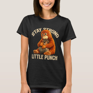 Bleib stark kleiner Punch süßes Affen-Design T-Shirt