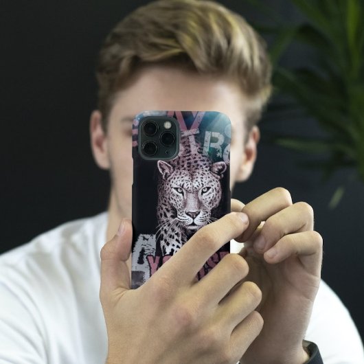 Bleib stark Leopard iPhone Hülle