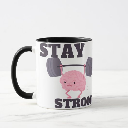 Bleib Stark Motivation  Tasse (Links)