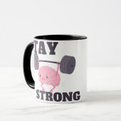 Bleib Stark Motivation  Tasse (Vorderseite Links)